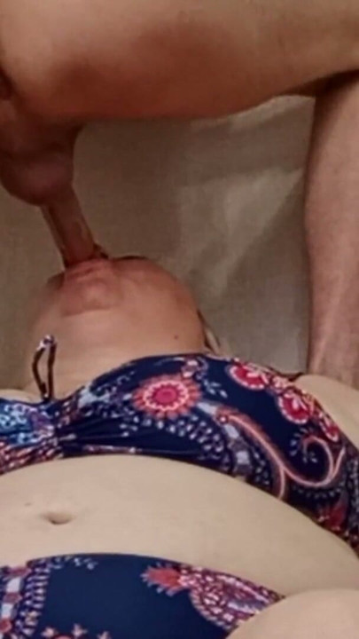 before work, the neighbor lets me fuck her in her mouth and fill it with cum | Clip 2