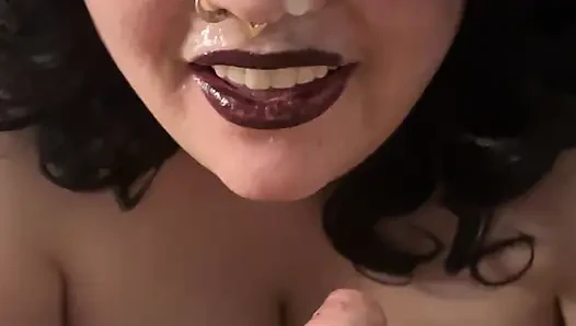 Минет настоящей пары в домашнем видео! Камшот на лицо Ahegao