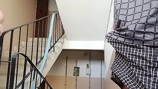 Sucking my cock in the entrance 1