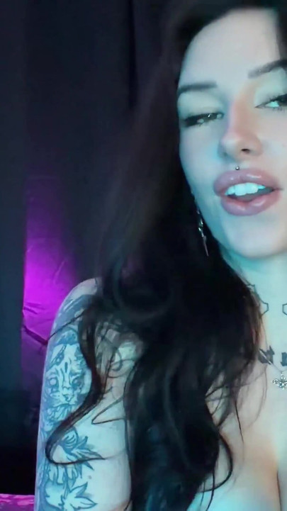 Goth Girl massive tits JOI, how long can you last? | Clip 2