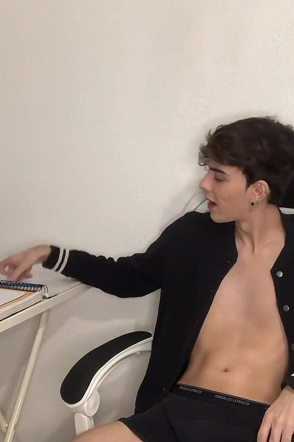 Taking a break from his studies