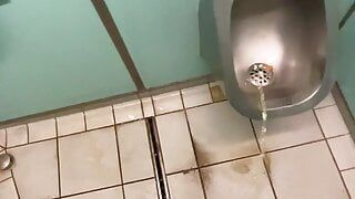 Deutscher Junge pisst auf Rastplatz Toilette