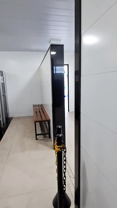 I almost got caught showing off inside the bathroom where the truck drivers go to shower.