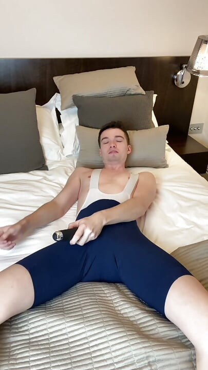 Lycra Twink Jerks Off
