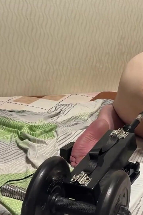 Bărbat mare și gras și dolofan care se fută pe sine, mașină de sex, îmi place sexul anal