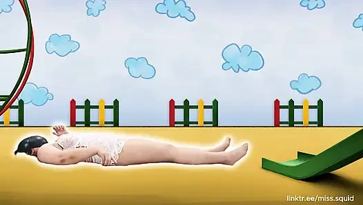 Beyaz iç çamaşırlı bayan kalamar egzersizleri