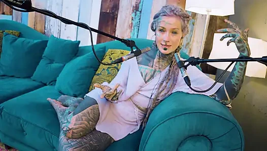 I talk about A - authentic - ASMR - Podcast - Talking - tattoo girl model goth punk dreadlocks