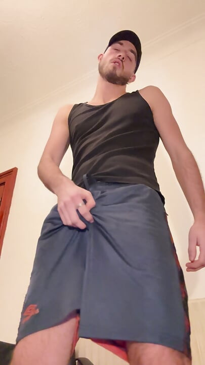 Scally Boy Tugs His Meat and Opens up His Hole
