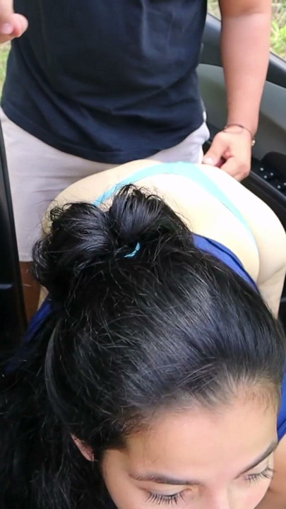 horny employee can't resist and fucks with a stranger in her boss's car | Clip 3