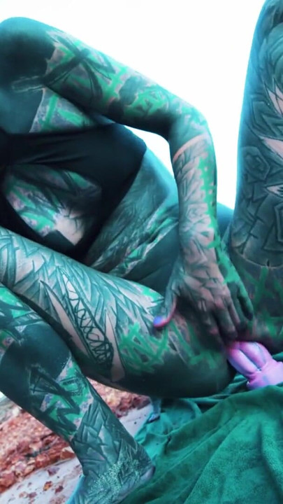 I Masturbating Outside Near My Anus with a Dildo | Clip 2