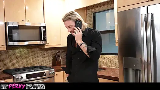 MyPervyFamily - Stepdad Caught Masturbating to Hot Teen! - Lola Valentine