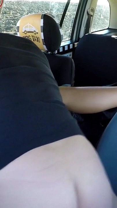Emotional moment from "Beautiful Busty Model Squirts in Taxi Car"