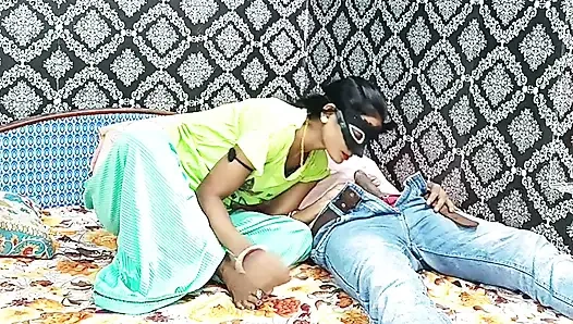 Neighbor's Stepsister Came to Have Sex with Her Stepbrother and Fucked Him with a New Man and Made Him Cum in My Mouth