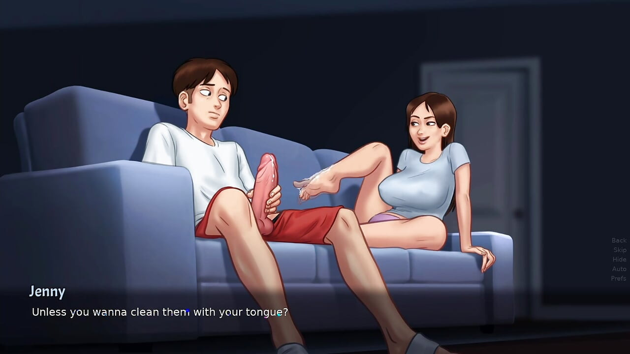 Stepsister give feet fuck to stepbrother