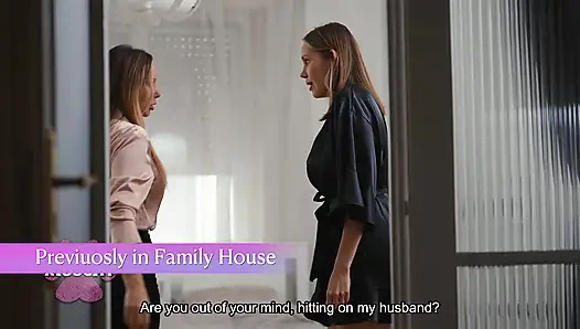 Family House S1E4: мачеха Карина Кинг делит член сводного сына со ее сводной сестрой Kisscat в запретном тройничке секса