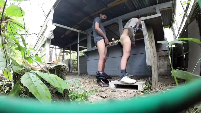 A heavy outdoor fuck