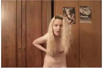 funny Blonde Bounces Small Tits On Webcam