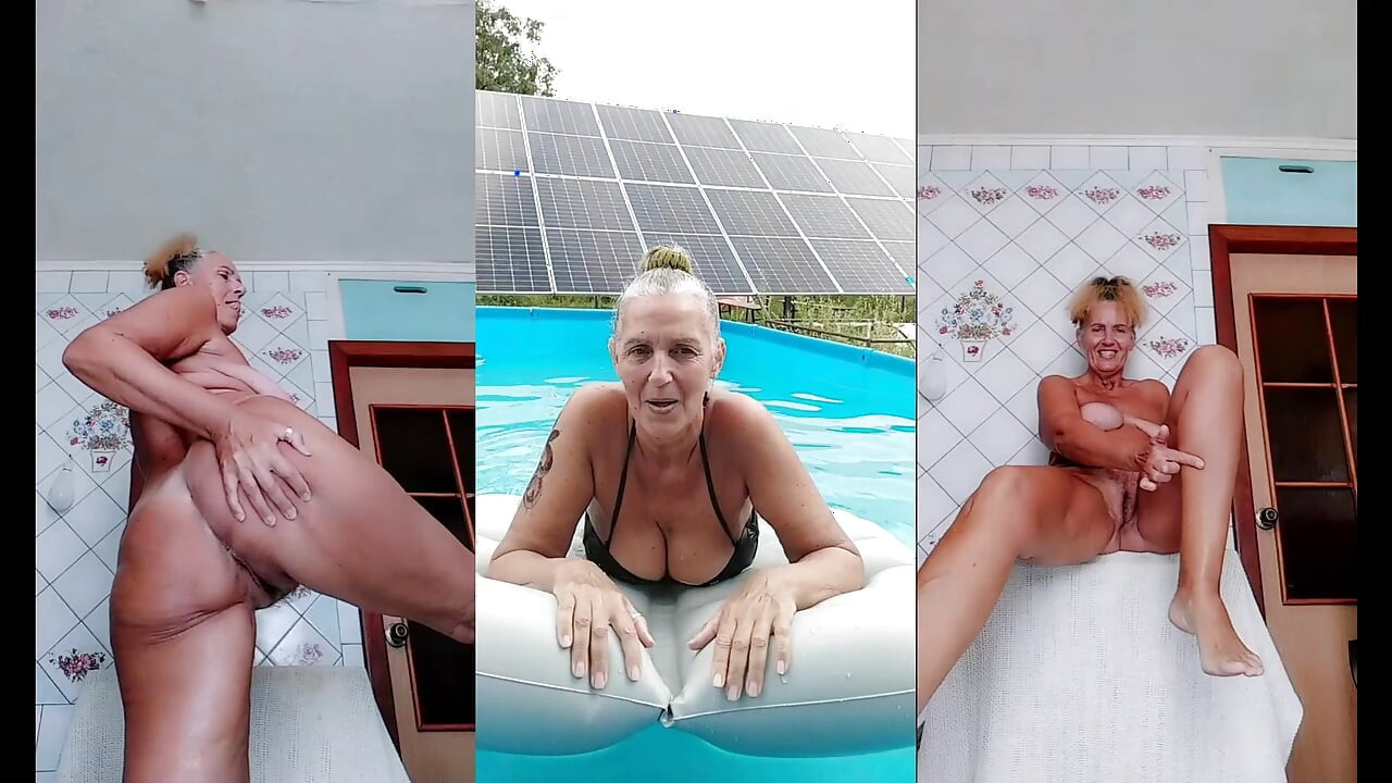 Zgodna domaćica Lukerya na odmoru pored vode