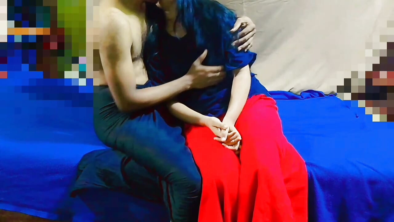 Couple romance in bedroom sex
