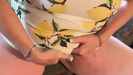 Mature Bonemaiden Pulls Her Skirt up and Masturbates