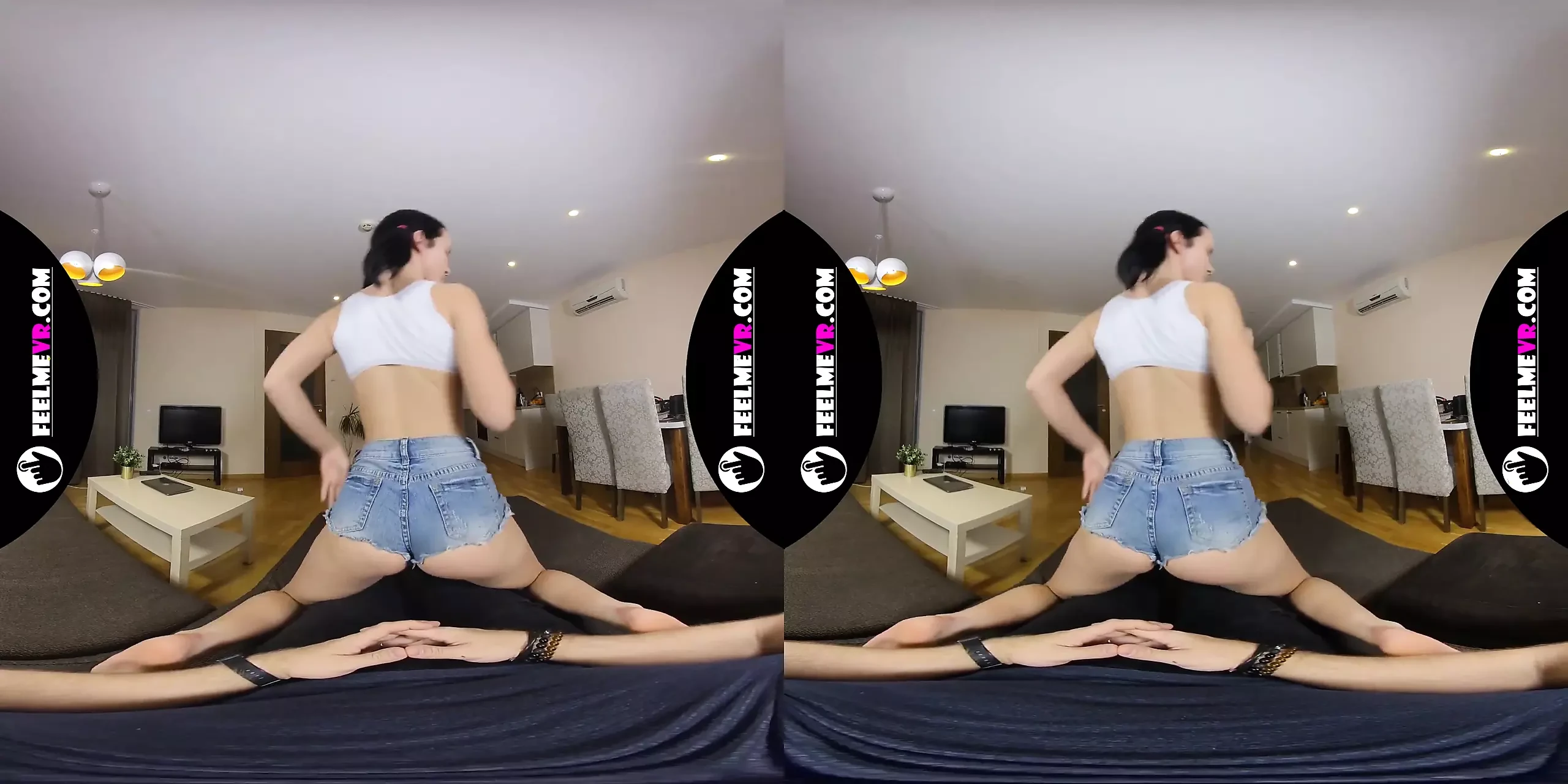 Natasha profesyonel kucak dansı vr180'de büyük amını gösteriyor
