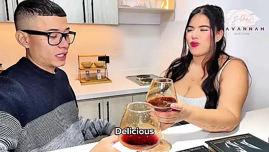 Nerdy guy convinces his beautiful classmate to have sex - Savannah Watson