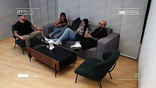 What a! I Fuck My Stepsister's Best Friend Through Ripped Jeans While We Play One