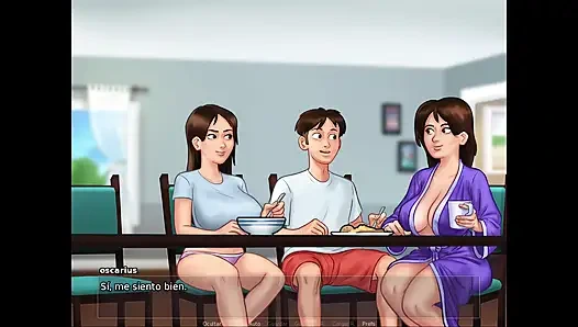 Stieftochter gegen stiefmutter kämpfen um den penis des mieters - summertime saga