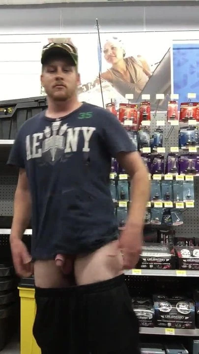 Flashing dick in Walmart!