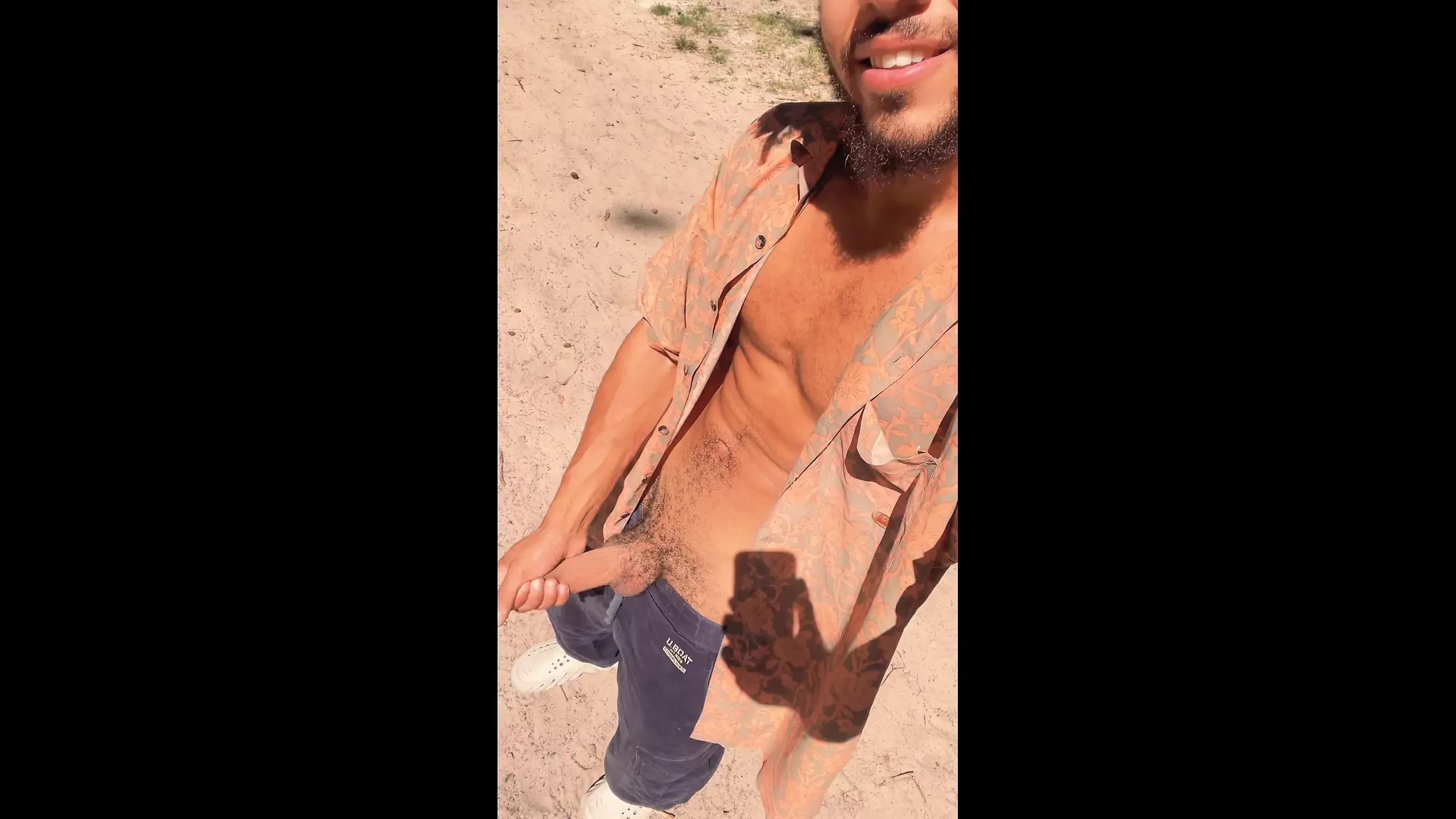 Young hot sunny guy exhib his dick in the middle of the forest :P