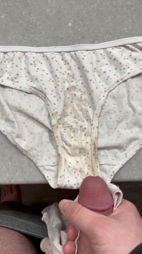 Cum on Lylas cute polka dot panties