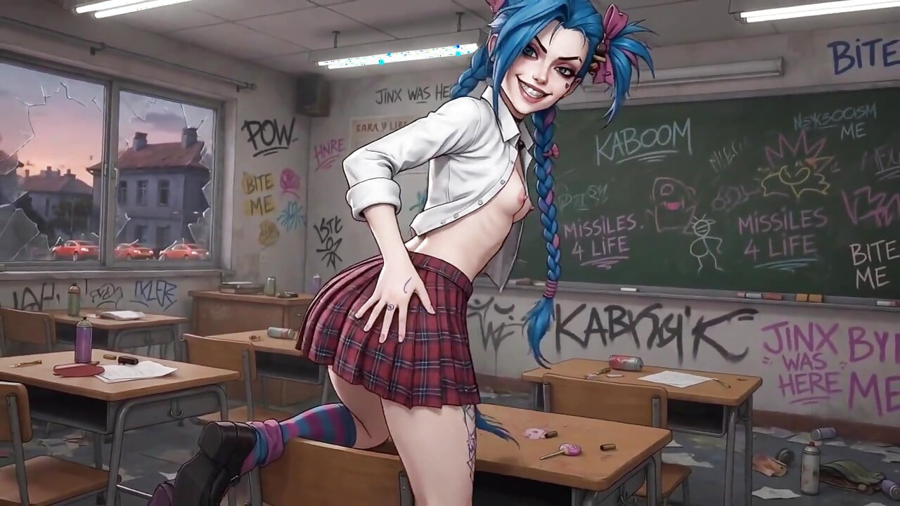 Eksplicitna Jinx Hentai Kompilacija, Mokro Sjajno Tijelo, Više Poza