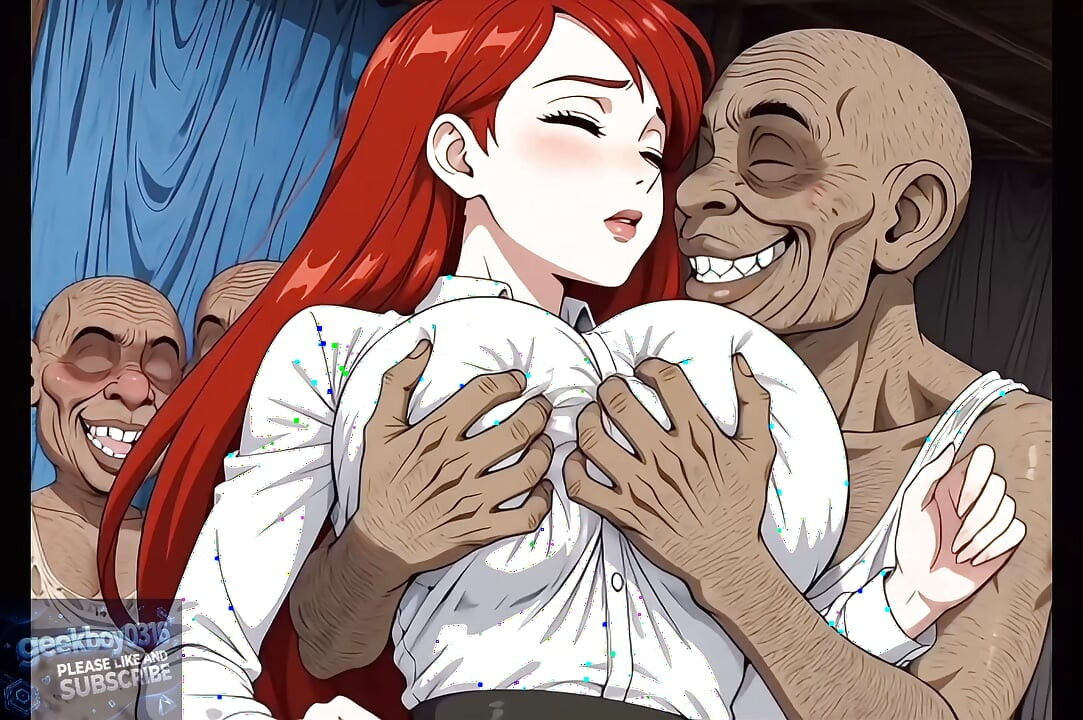 A hot red-haired government clerk apparently wants to visit an ugly man's home to sex -  HD Hentai Video