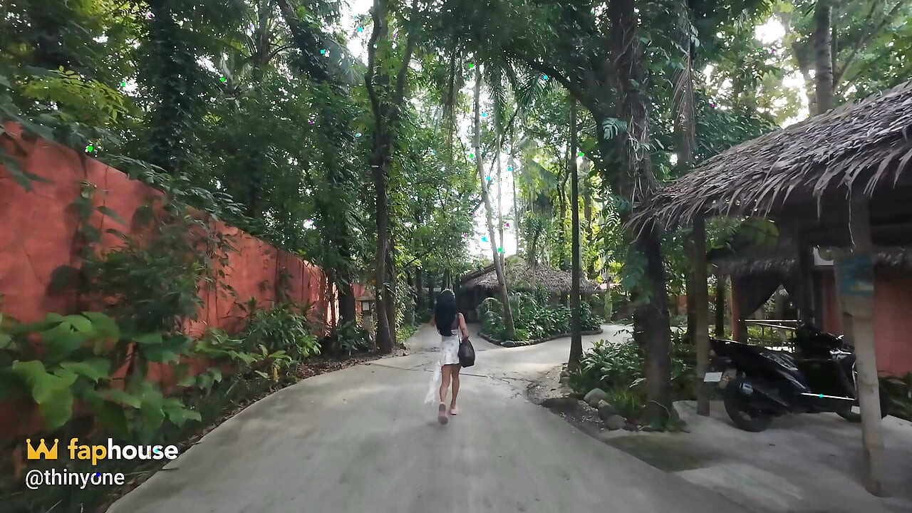 Tiny Asian in Deserted Tropical Resort - Underwater Blowjob, Bath & Shower Sex - Bubbling Creampie