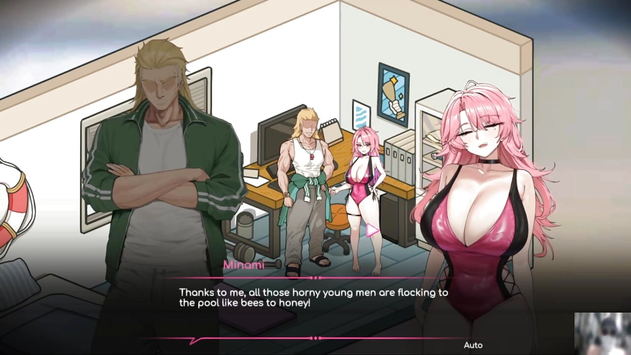 EP-4"LIFEGUARD HOLIC GAMEPLAY!NTR! HENTAI GAME! BF caught me and her gf fucking in his house.