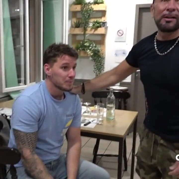 Straight boy fucking a gay in restaurant