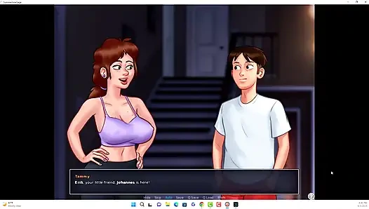 Summertime saga - Johannes and Erik watched Iwanka, Iwanka gave Johannes a blow job on camera