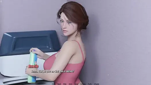 Massaging Japanese Stepmom Boobs While She Doing Laundry Dryhumping Her Big Ass