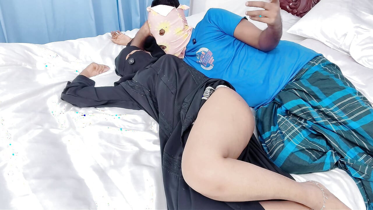 Black hijab Milf stepmom sex secret with stepson