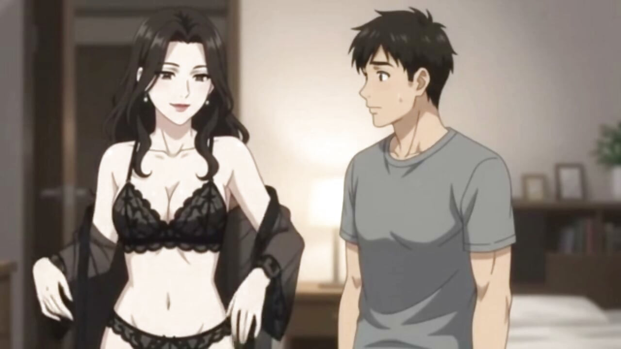 Stepmom's teach Private Lingerie Lesson to her stepson