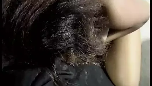 Massive-titted black lady gives head and gets it from behind