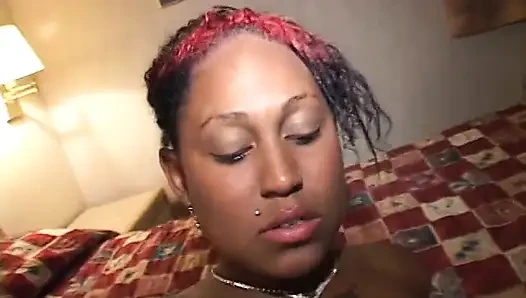 Superb coloured lady rides black dick like blazes for a bit of cum