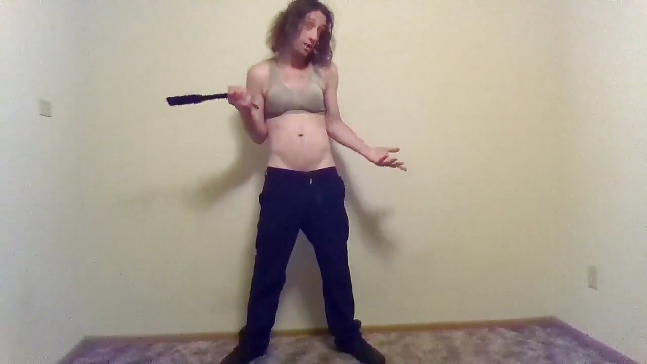 400 + lovituri de paleta pentru fiecare dintre meu Transgirl Asscheeks &Propriile spărgătoare de buttcrack