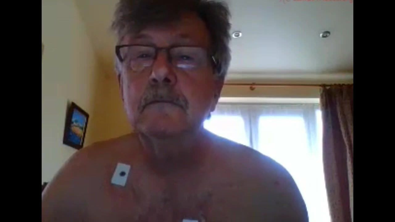 grandpa cum on webcam