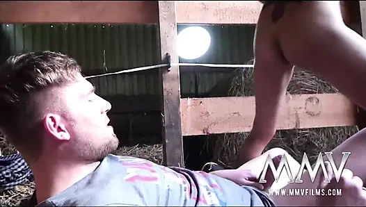 Asian beauty fucked in the barnm