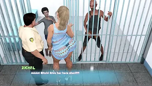 Gordon - Gameplay - Rollenspiel - Karan Story - Sheriff fickt karan im gefängnis, um ihren teen-freund zu befreien