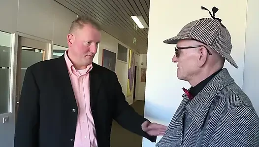 Sexspion Glückliche Listig Blondine Lutscht Schwanz Wild