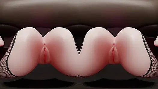 Guestoy - VR Edition. Final trailer (released). Busty alt teen with glasses facesitting and spitting. POV.