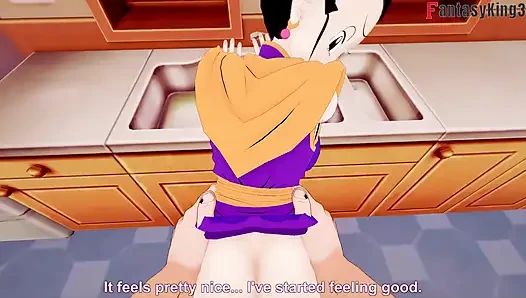 Chichi gets stuck in the sink and gohan fucks her - DragonBall Zex Series
