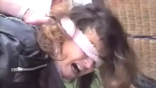 Blindfolded French chick gets fucked hard by a wild dude